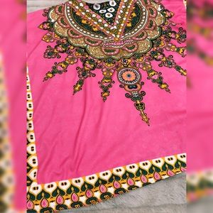 NWOT BOHO Pink Batwing Top Lightweight Beach Wear